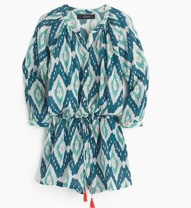 J. Crew Ikat Cotton Beach Romper